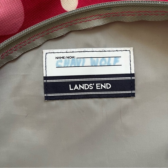 Lands’ End Classmate Girls Pink Polka Dot Initial “CW” Backpack - Picture 12 of 12